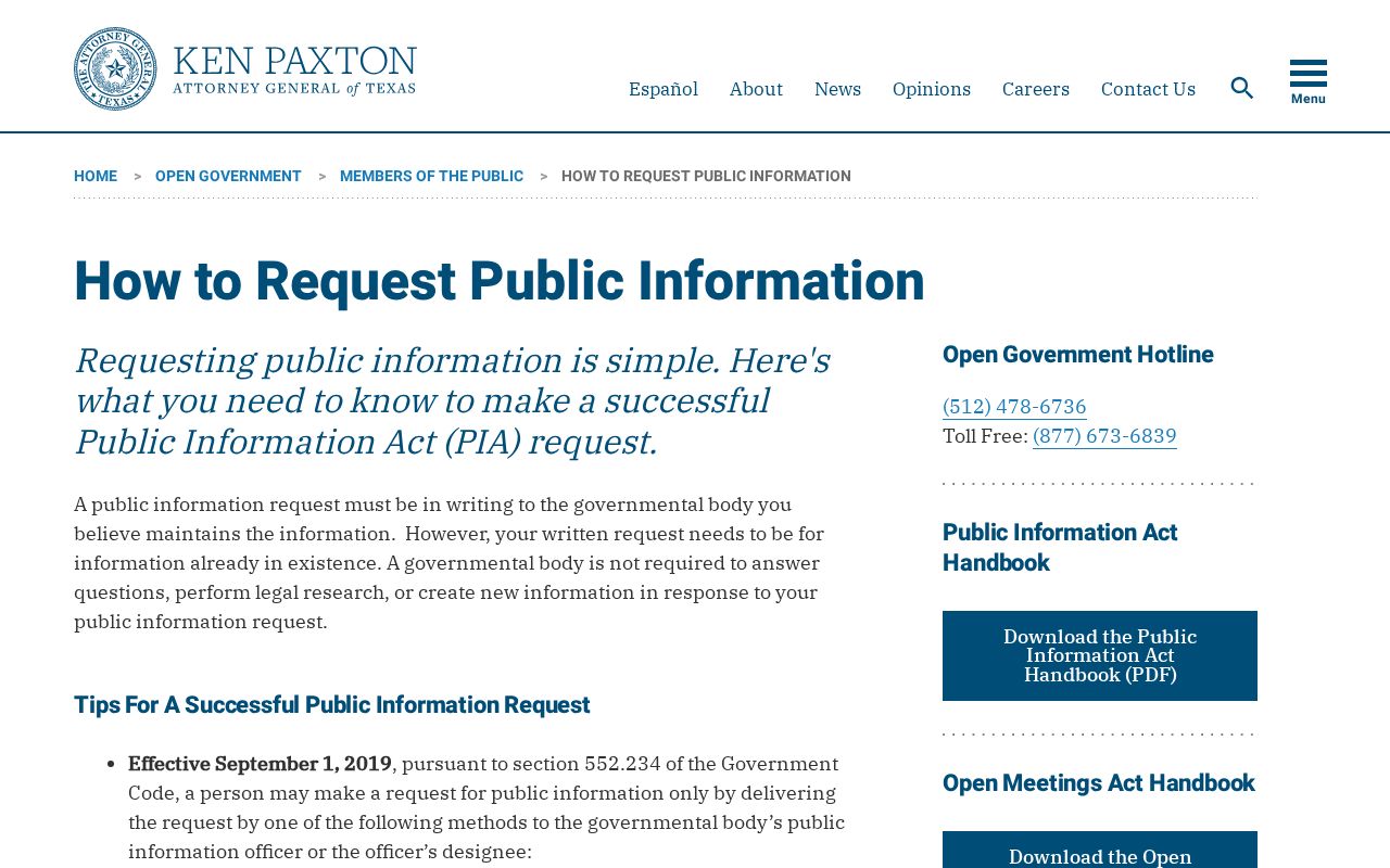 Baylor County arrest records Texas Public Information Act request rules
