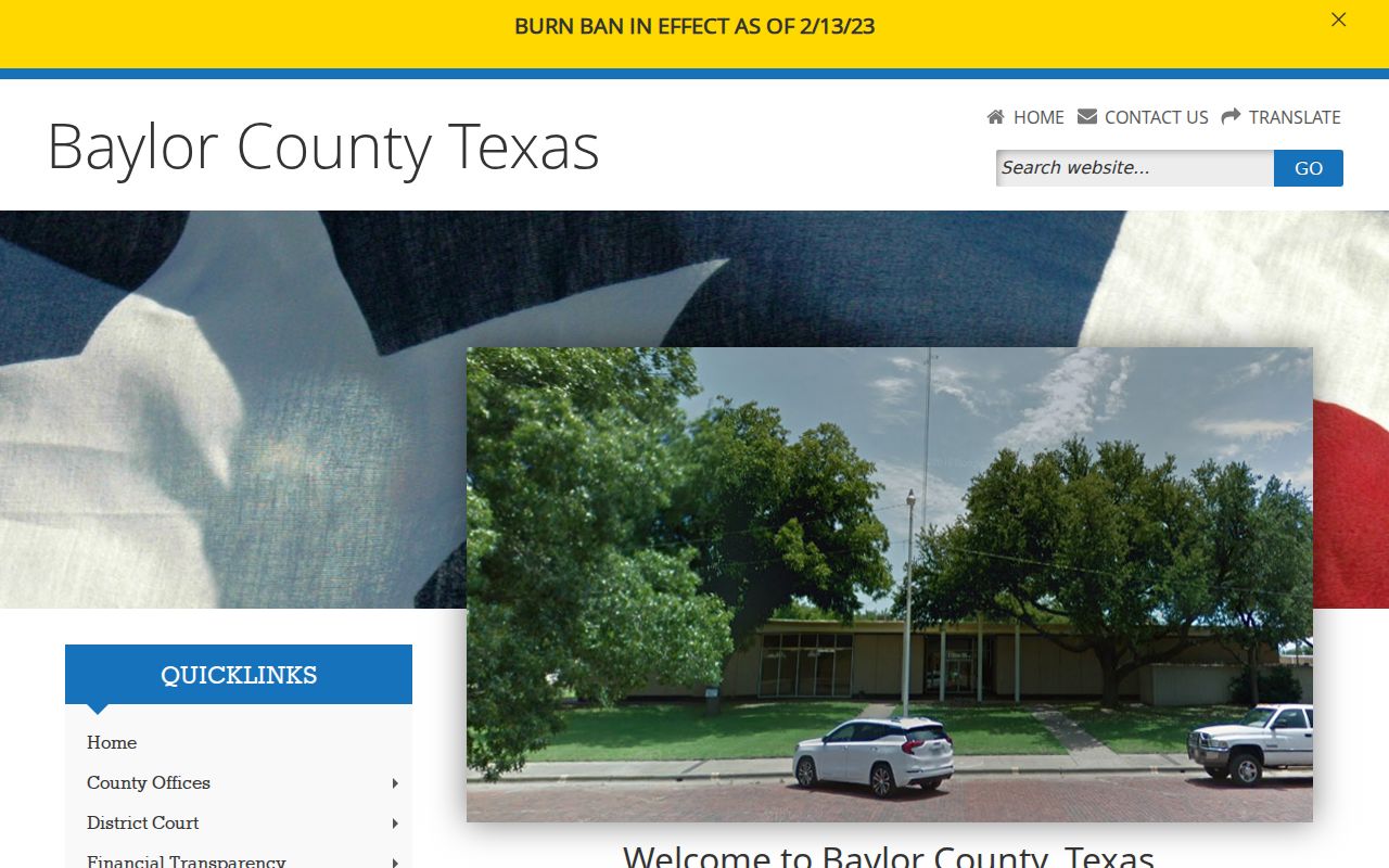 Official Baylor County government home page